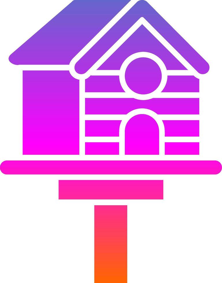 Bird house Glyph Gradient Icon vector