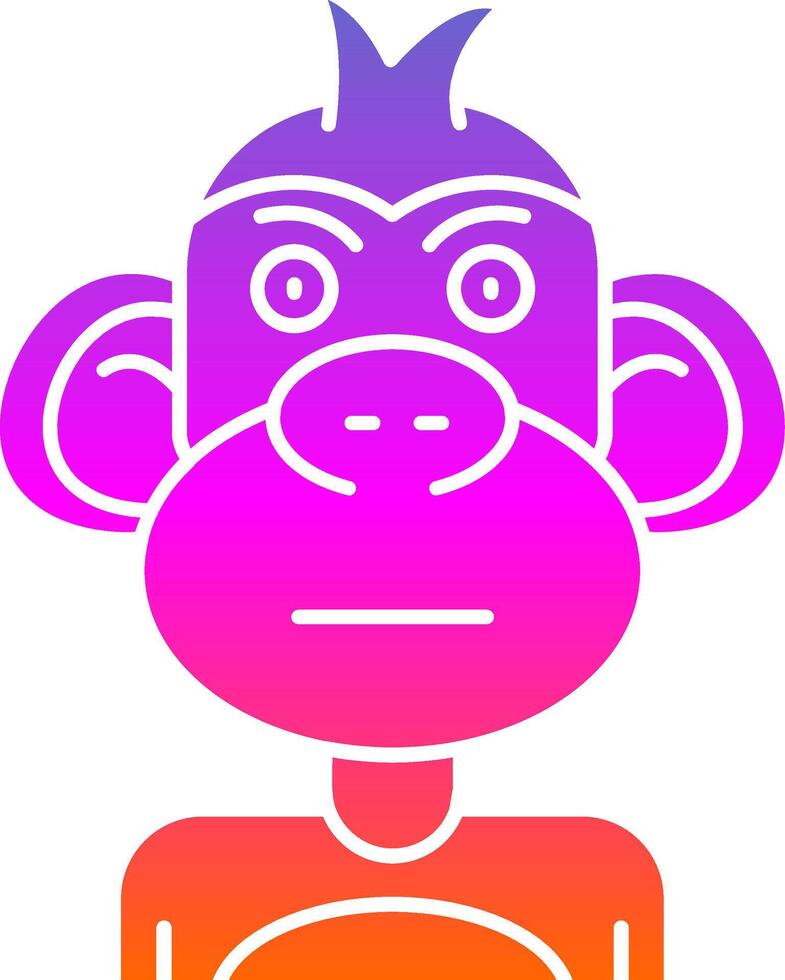 Embarrassed Glyph Gradient Icon vector