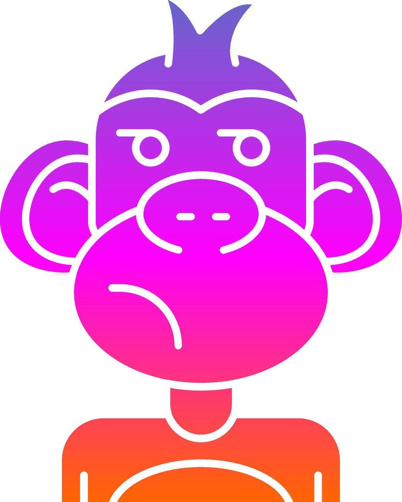Suspicious Glyph Gradient Icon vector