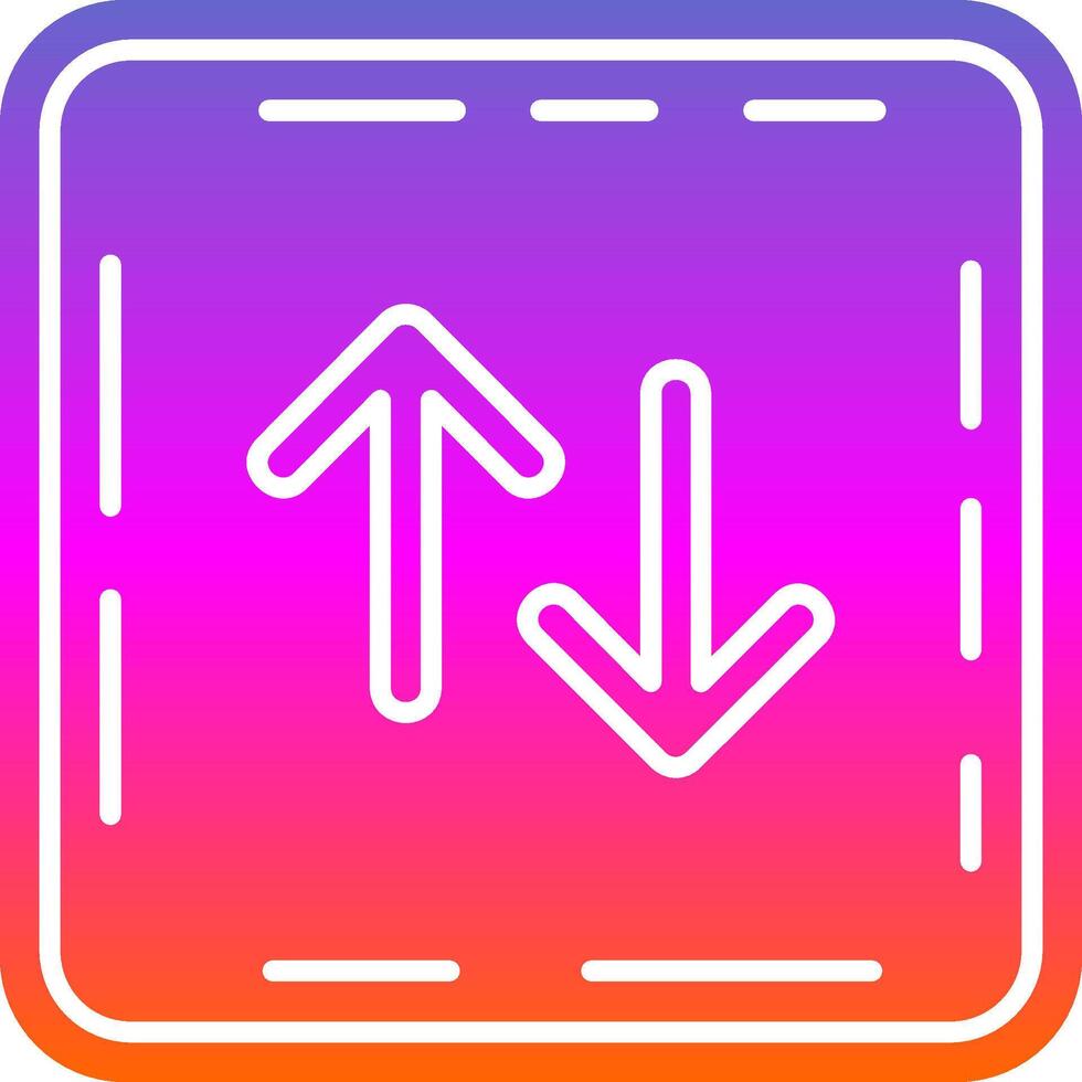Swap Glyph Gradient Icon vector