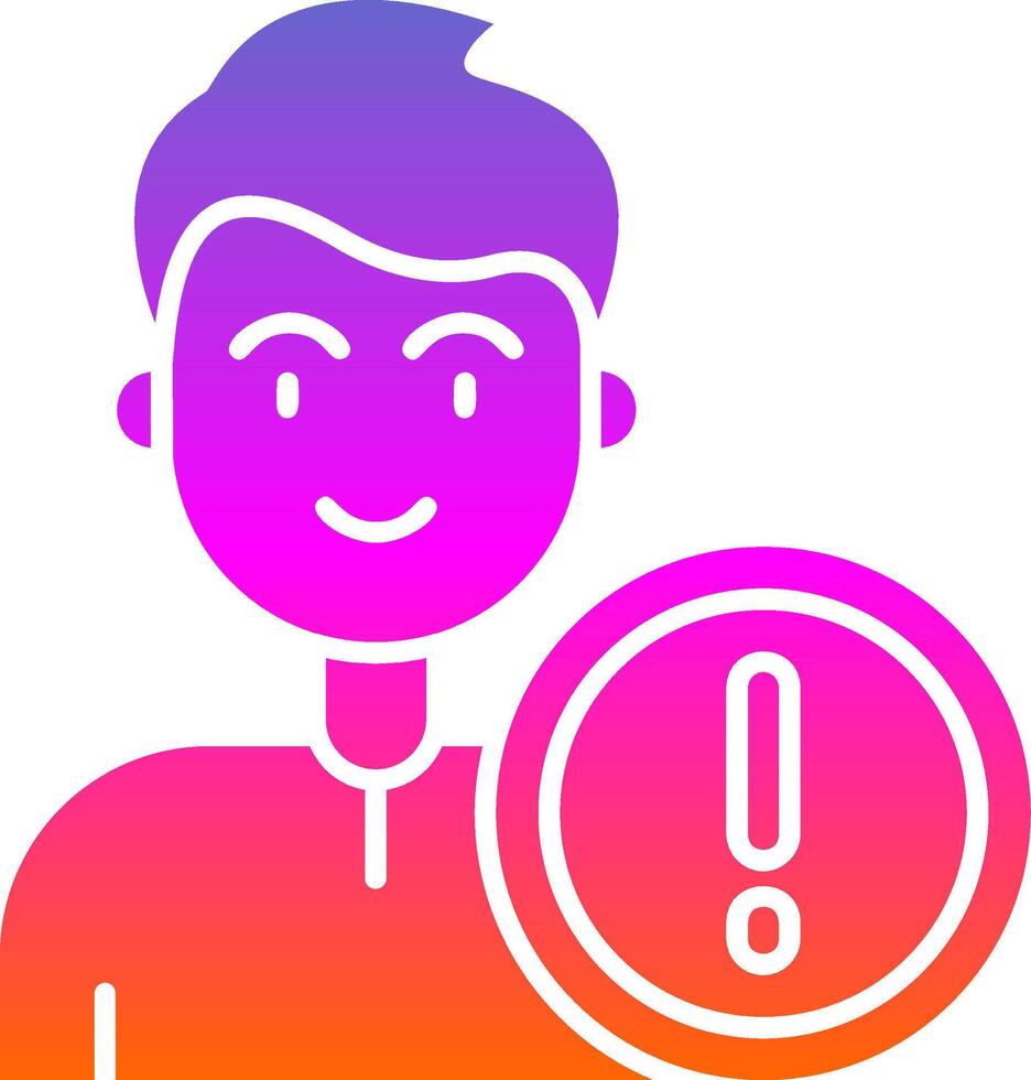 Error Glyph Gradient Icon vector
