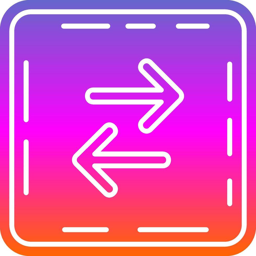Swap Glyph Gradient Icon vector