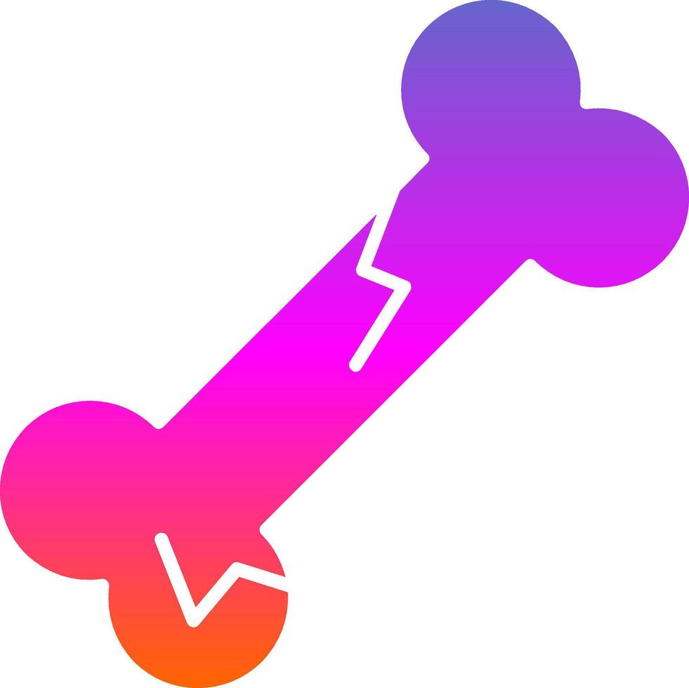 Bone Glyph Gradient Icon vector