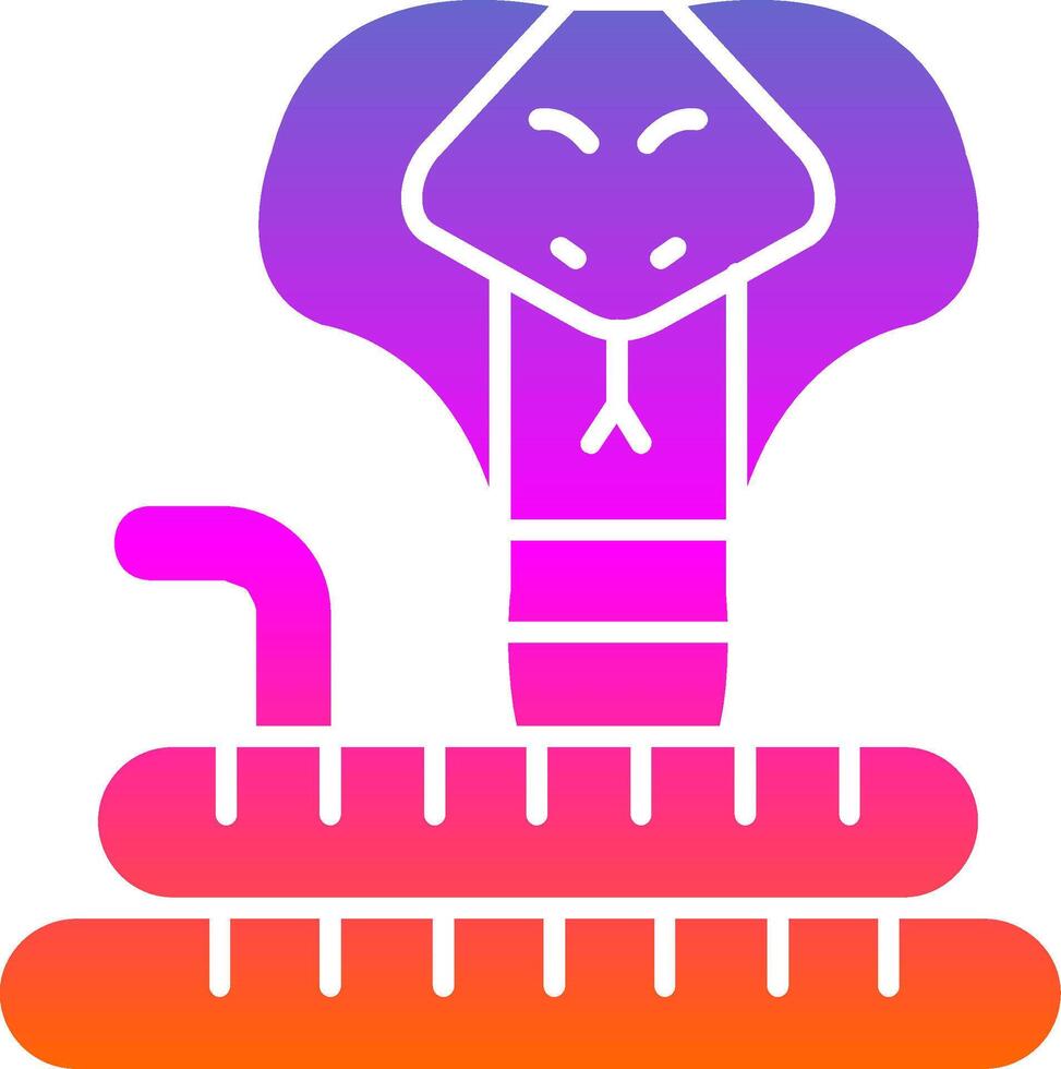 Cobra Glyph Gradient Icon vector