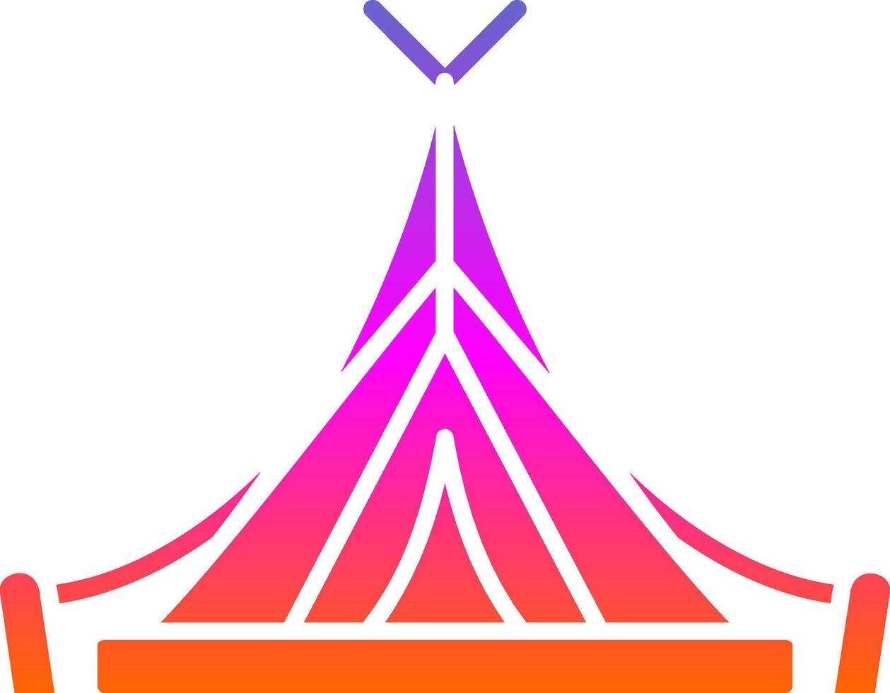 Tent Glyph Gradient Icon vector