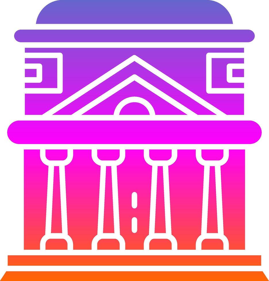 Pantheon Glyph Gradient Icon vector