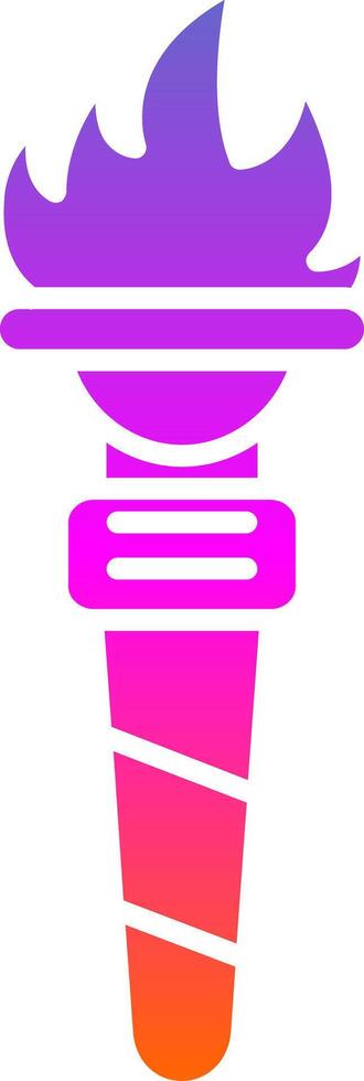 Torch Glyph Gradient Icon vector