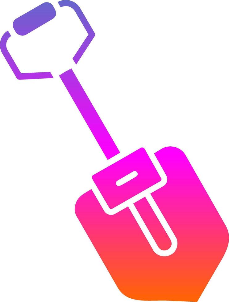 Shovel Glyph Gradient Icon vector
