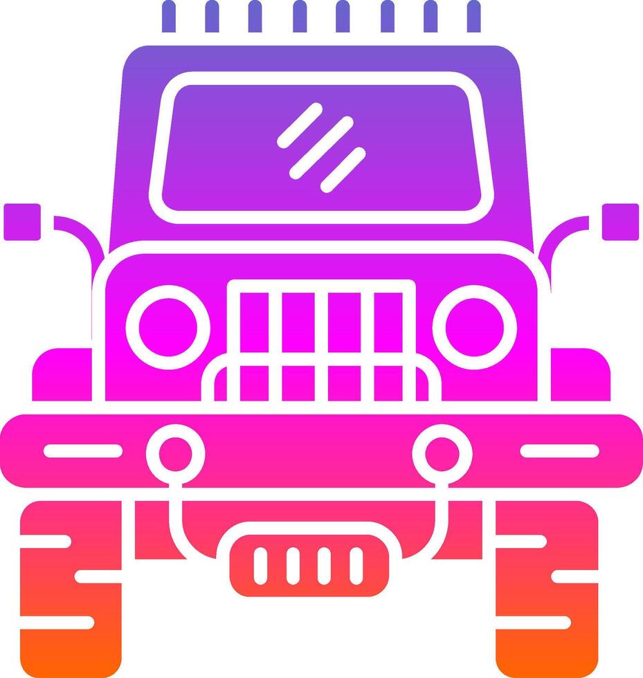 Jeep Glyph Gradient Icon vector