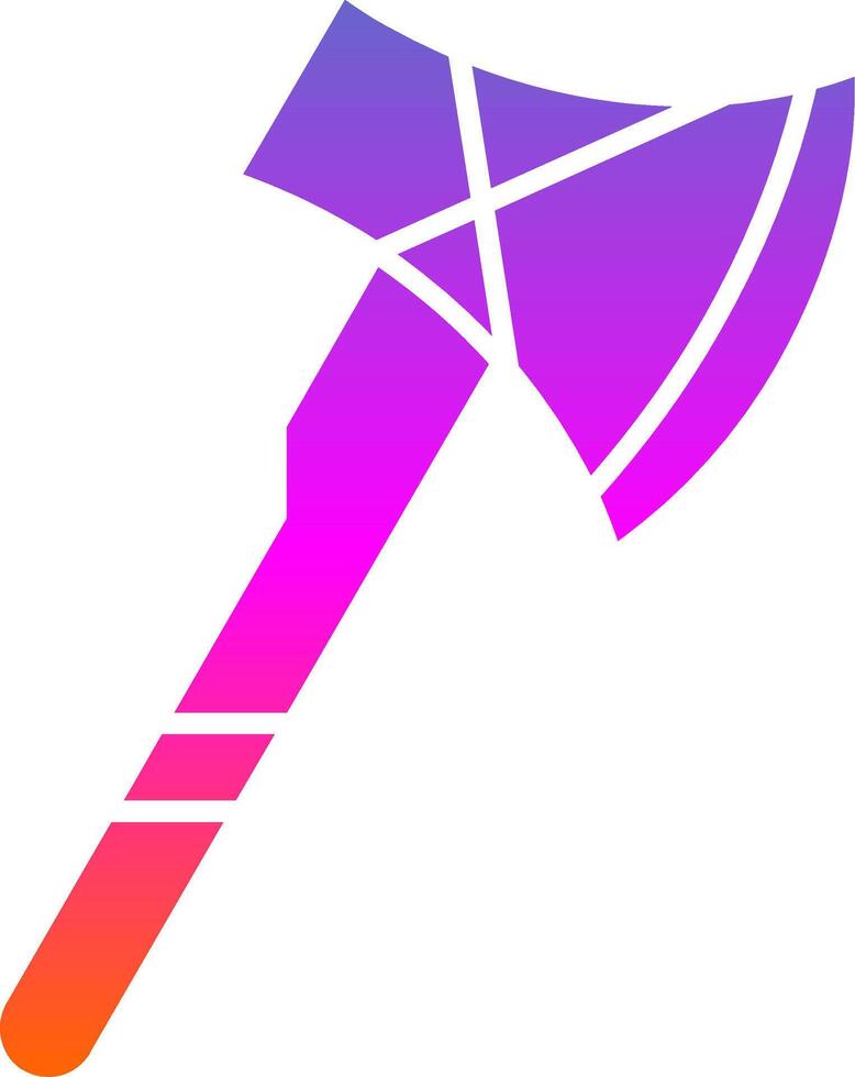 Axe Glyph Gradient Icon vector