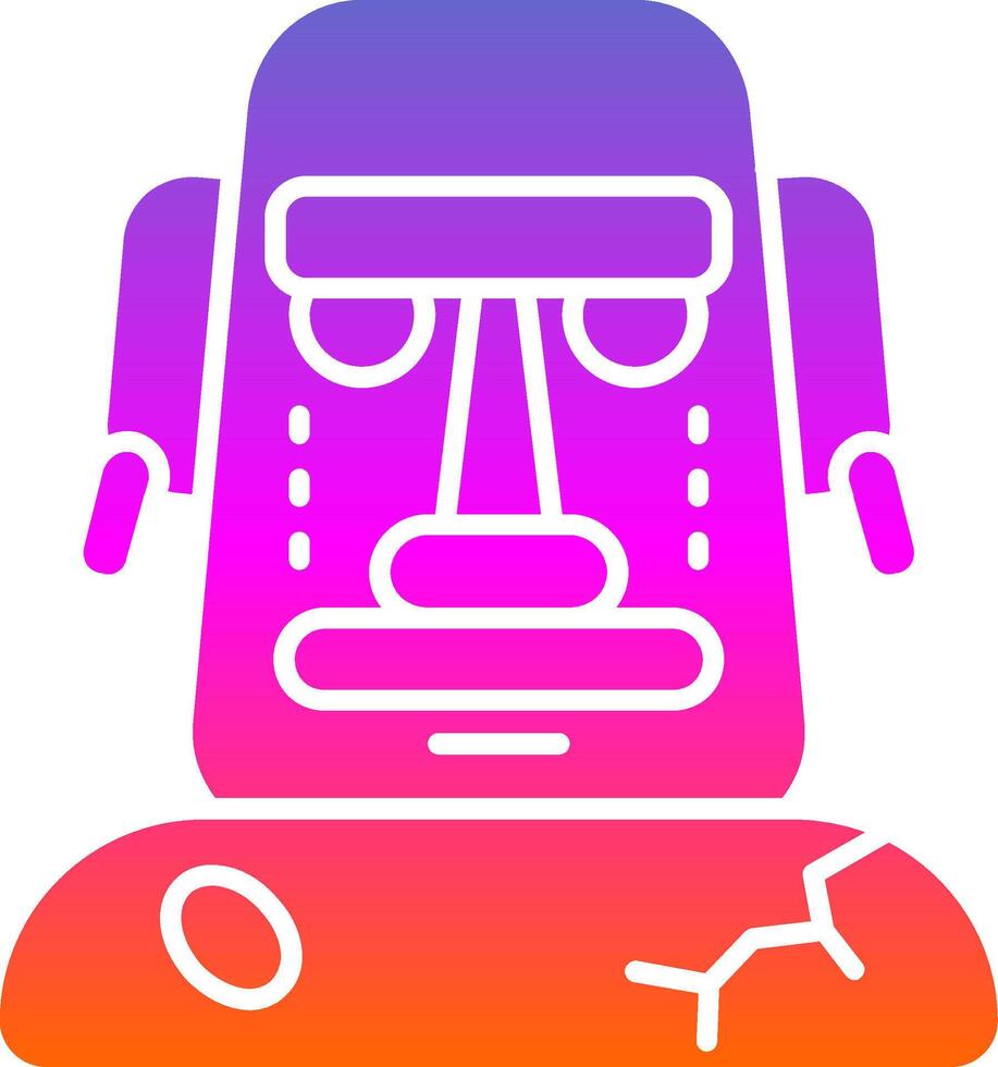 Stonehenge Glyph Gradient Icon vector
