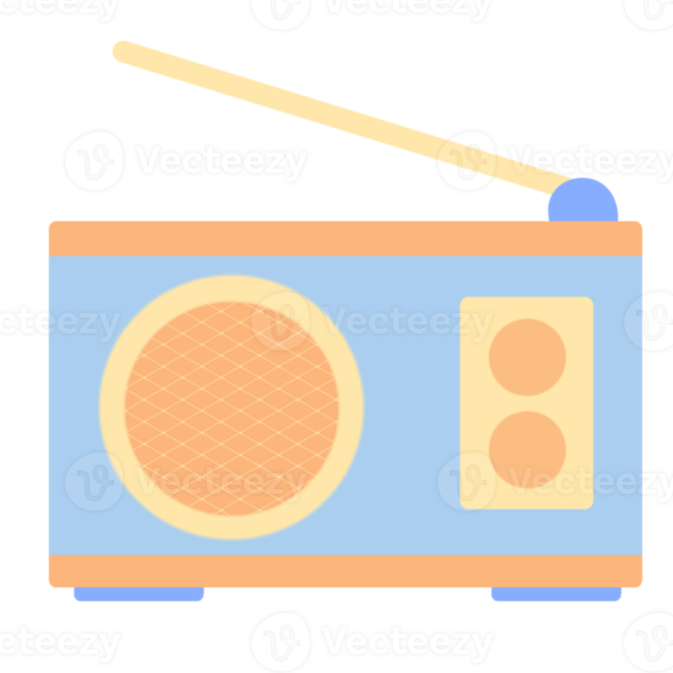 Radio Day Illustration Element Sticker png