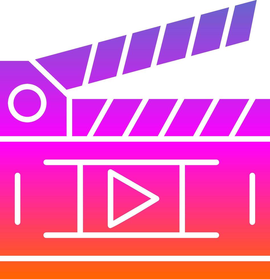 Movie Glyph Gradient Icon vector