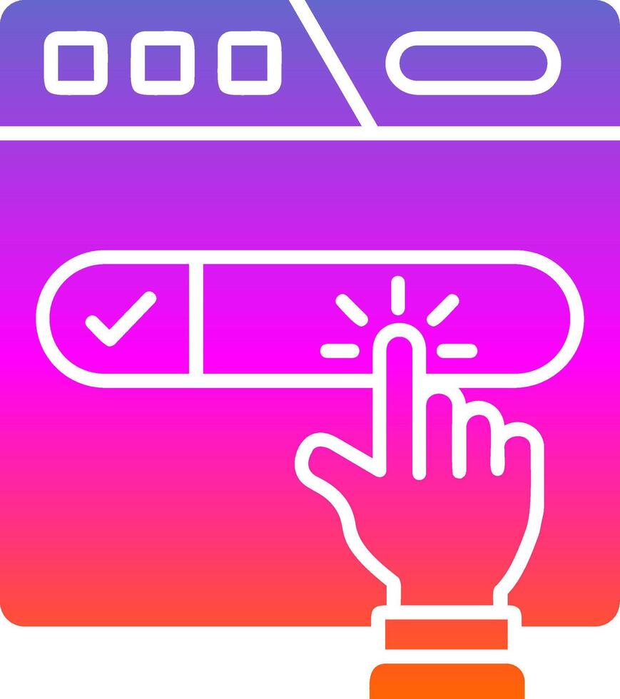 Subscribe Glyph Gradient Icon vector