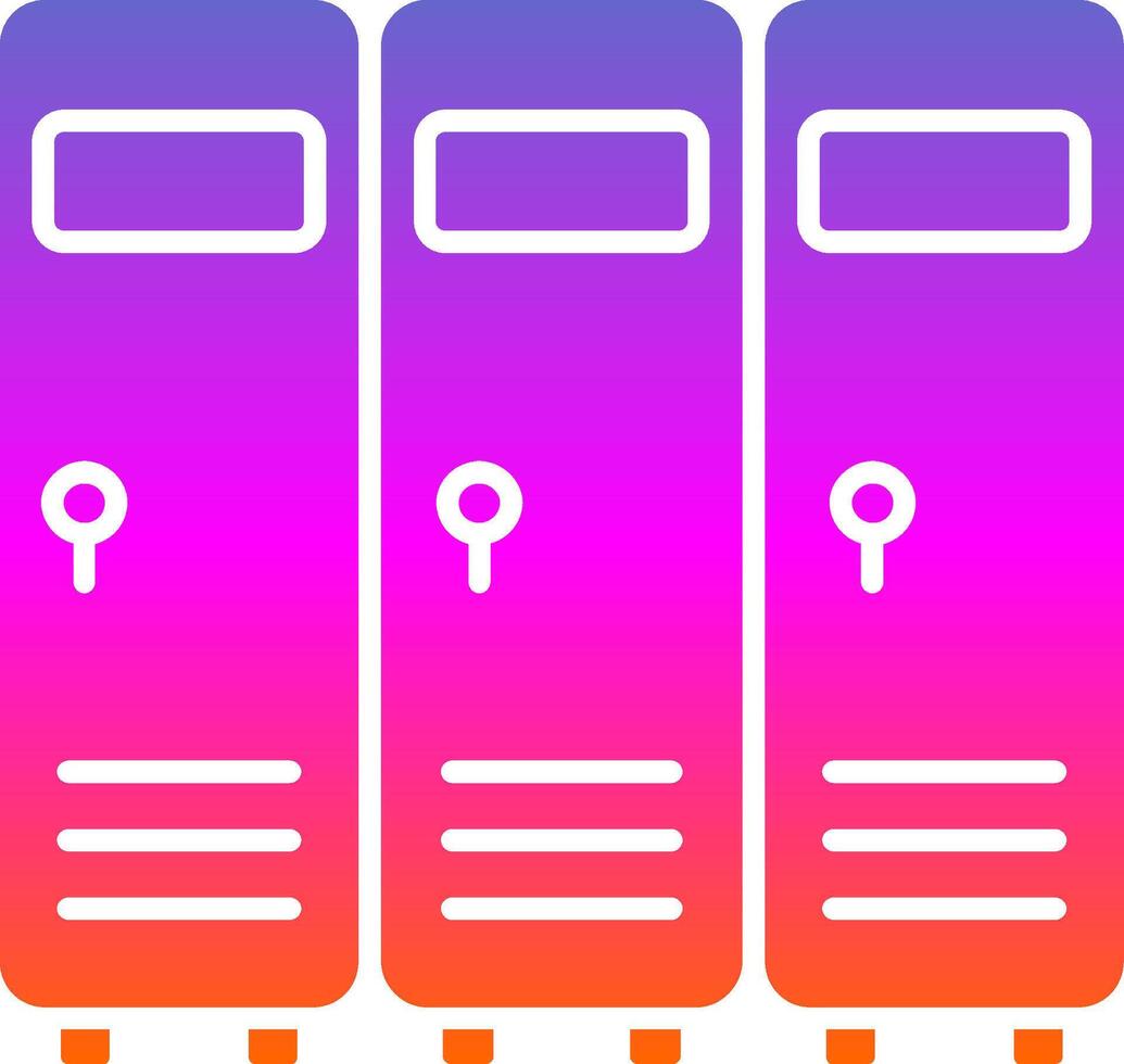 Lockers Glyph Gradient Icon vector