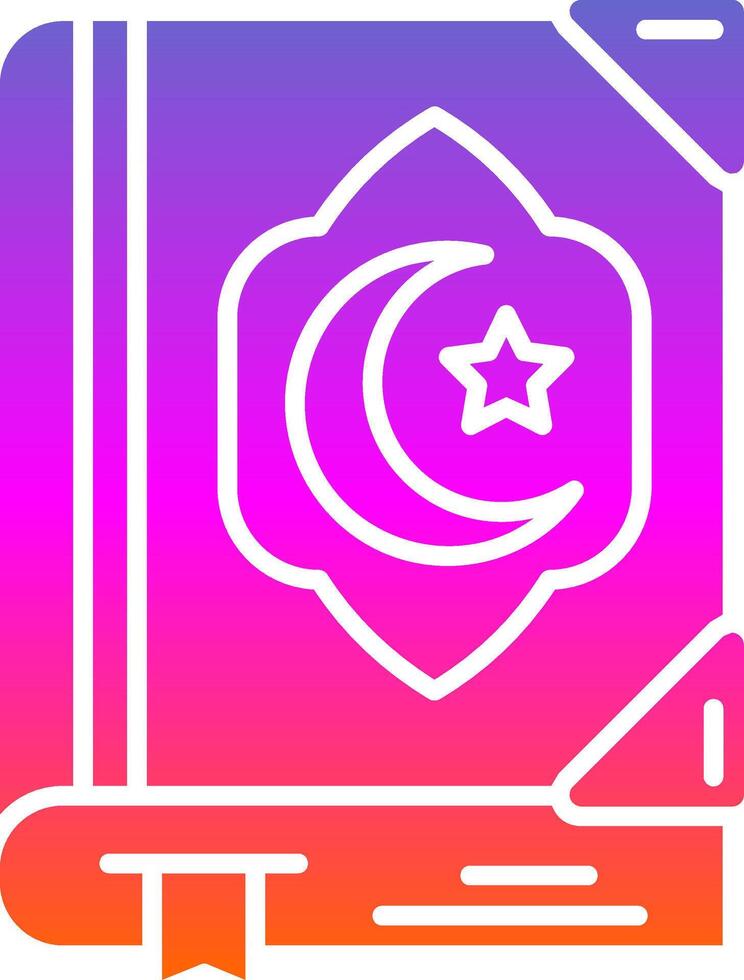 Quran Glyph Gradient Icon vector