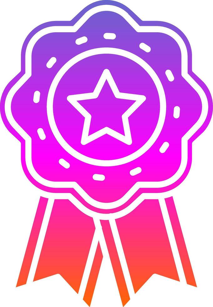 Medal Glyph Gradient Icon vector