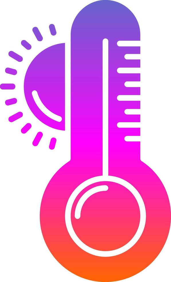 Weather Glyph Gradient Icon vector
