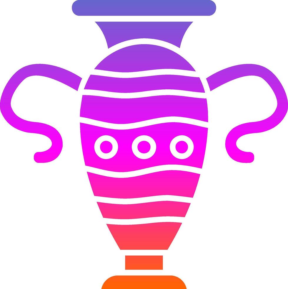 Vase Glyph Gradient Icon vector