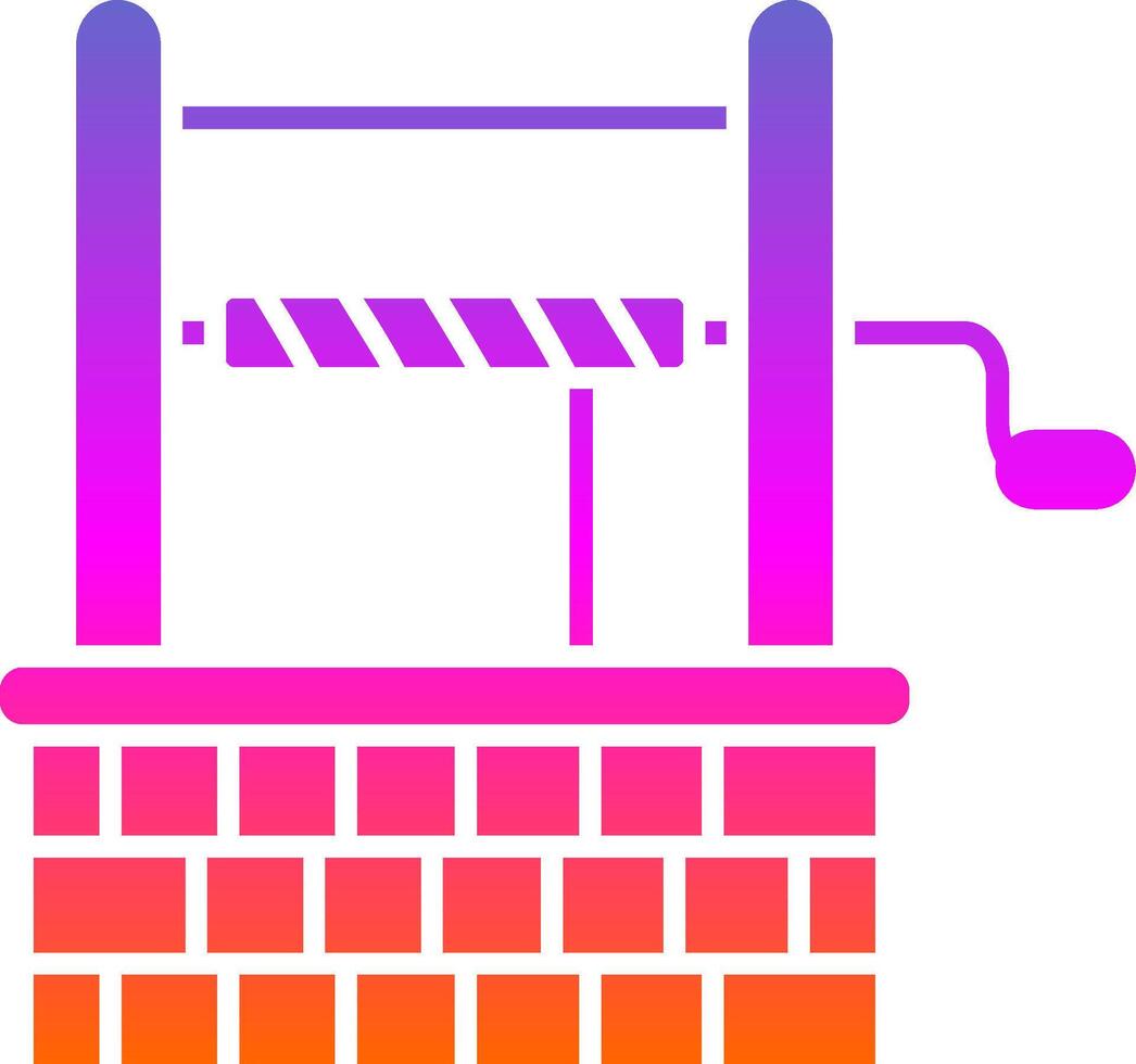 Well Glyph Gradient Icon vector