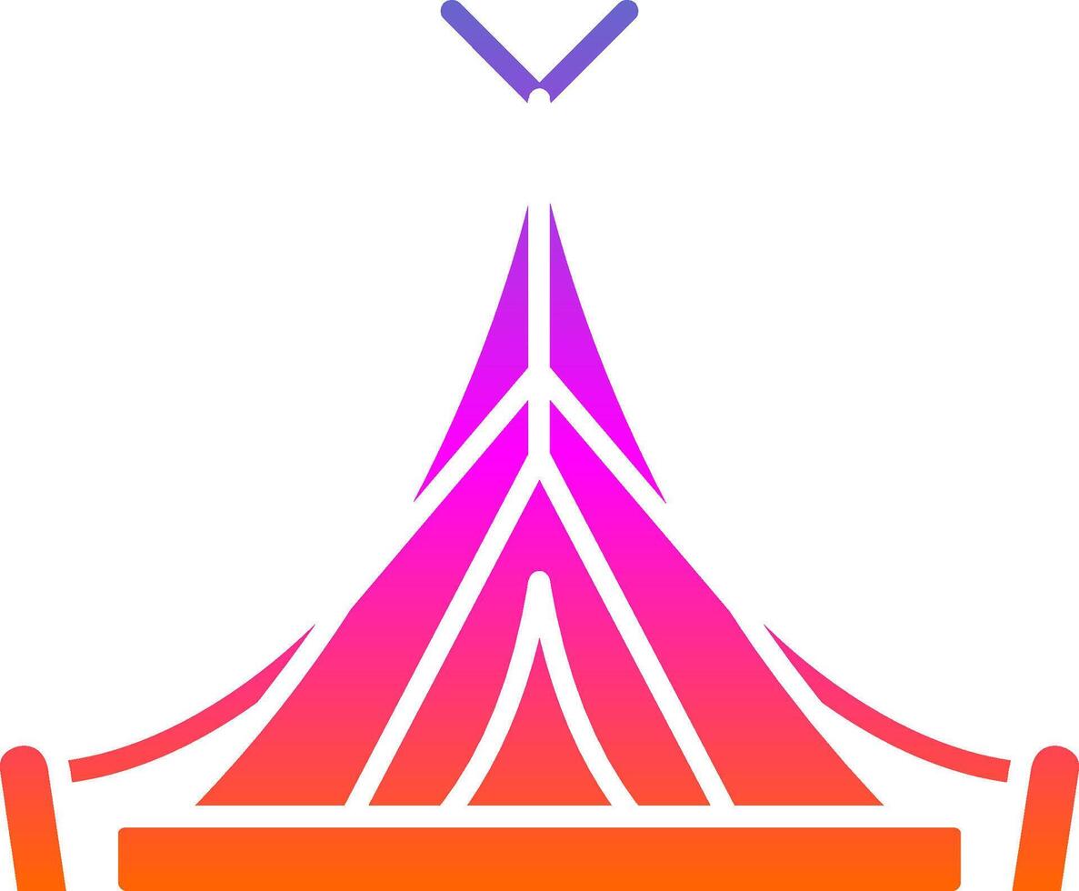 Tent Glyph Gradient Icon vector