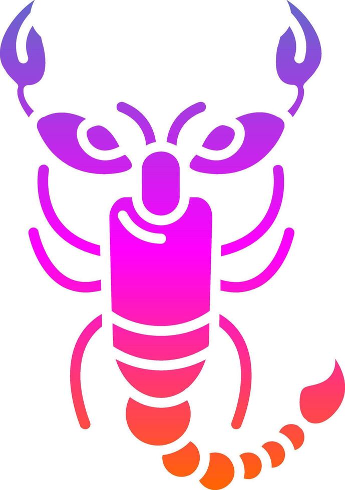 Scorpion Glyph Gradient Icon vector