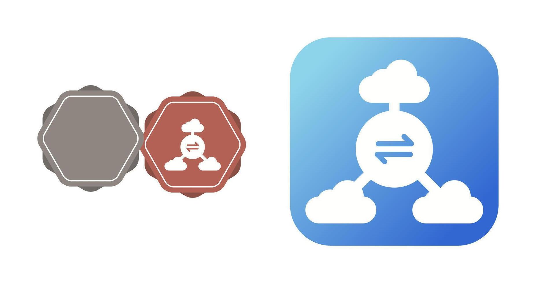 Multi-Cloud Vector Icon