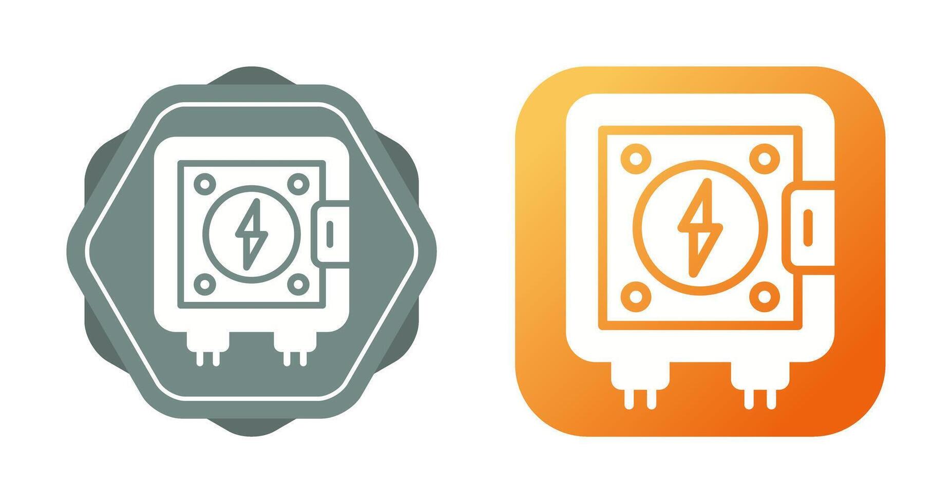 toma de corriente caja vector icono
