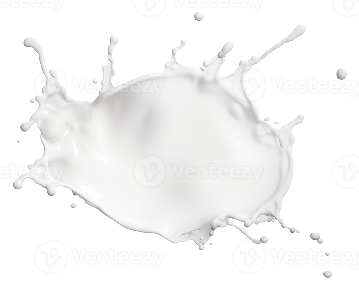 AI generated Splash milk Isolated on a transparent background png