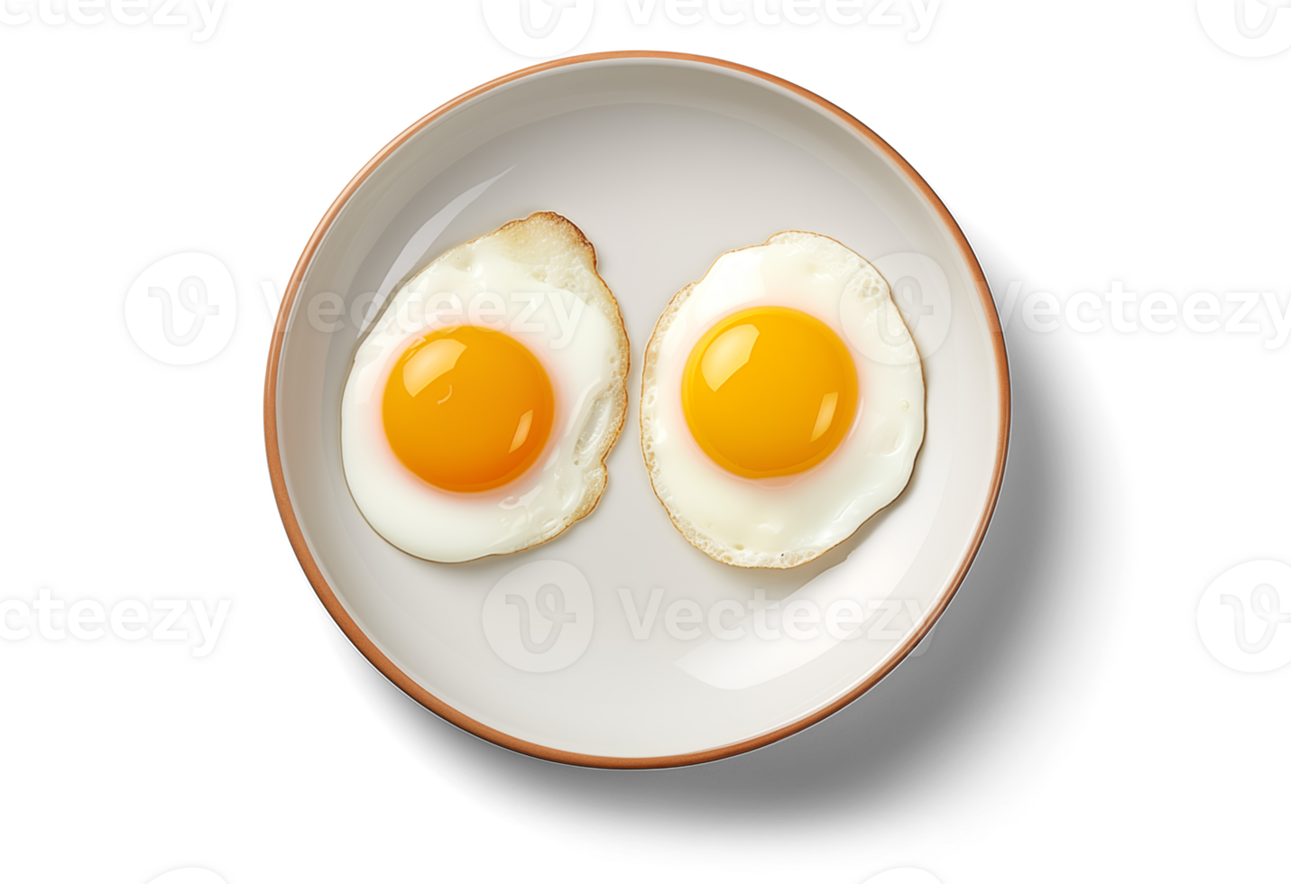 AI generated Breakfast Fried eggs Isolated on a transparent background, png