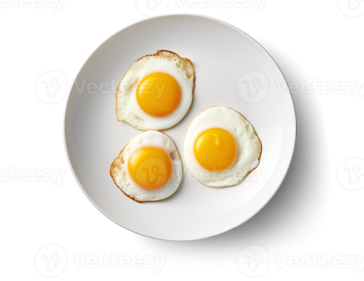 AI generated Breakfast Fried eggs Isolated on a transparent background, png