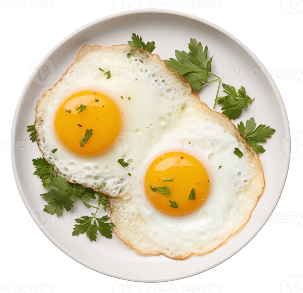 AI generated Breakfast Fried eggs Isolated on a transparent background, png