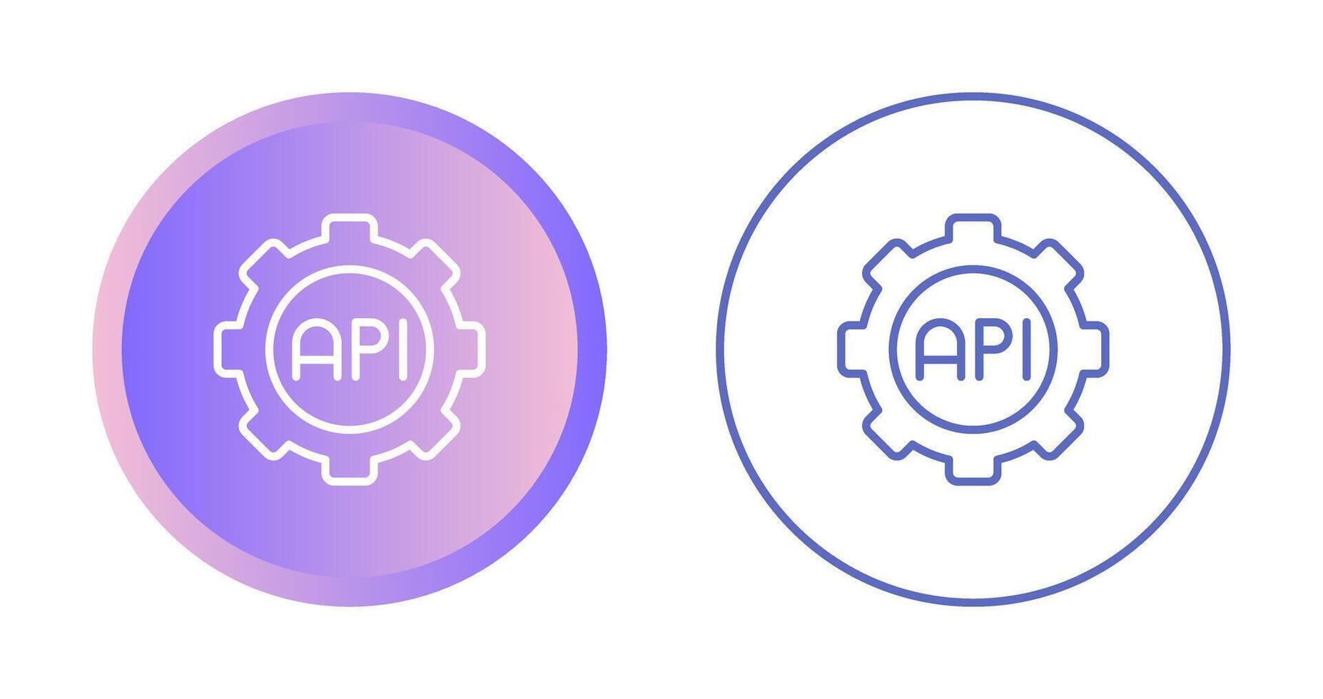 icono de vector de api