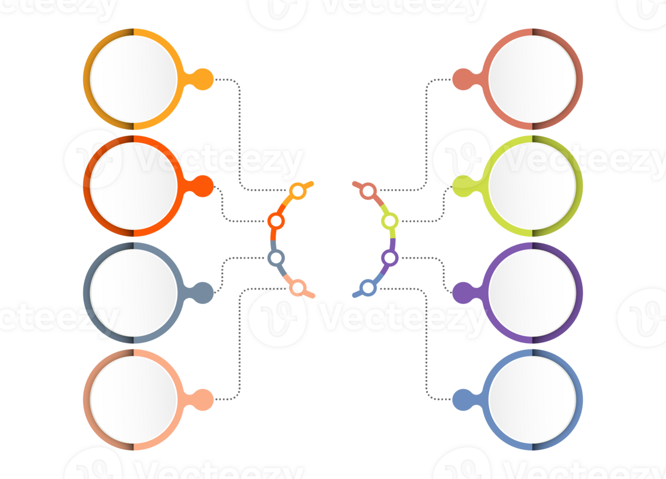 Modern infographic with 8 steps, process or options. png
