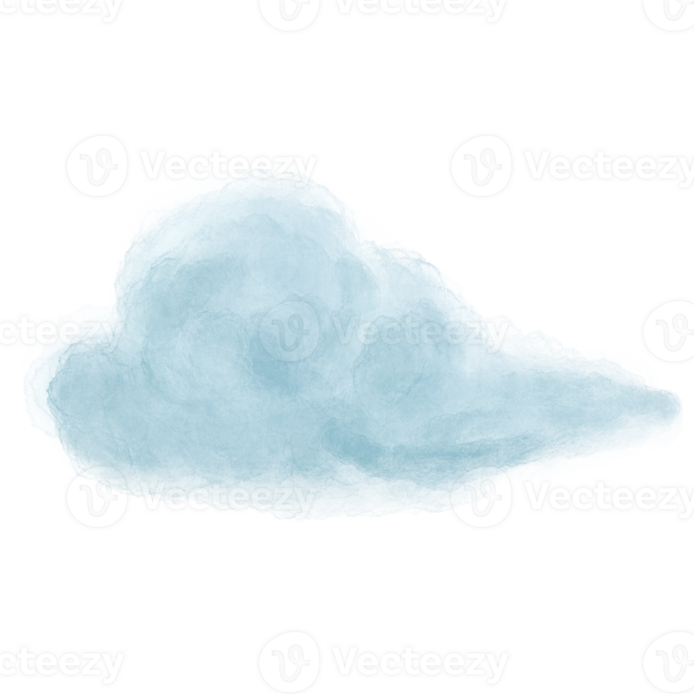 The cloud water color paint png image.