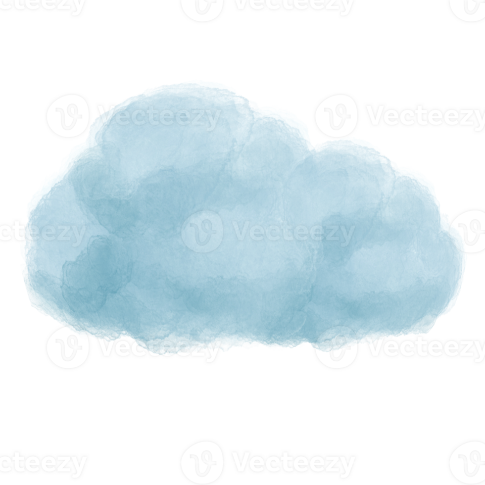 The cloud water color paint png image.