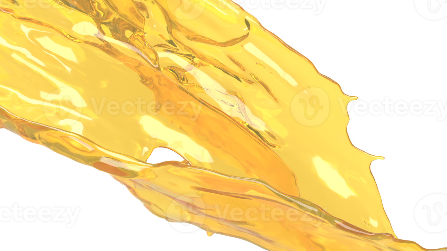 The Gold oil splash for spa or health concept 3d rendering. png