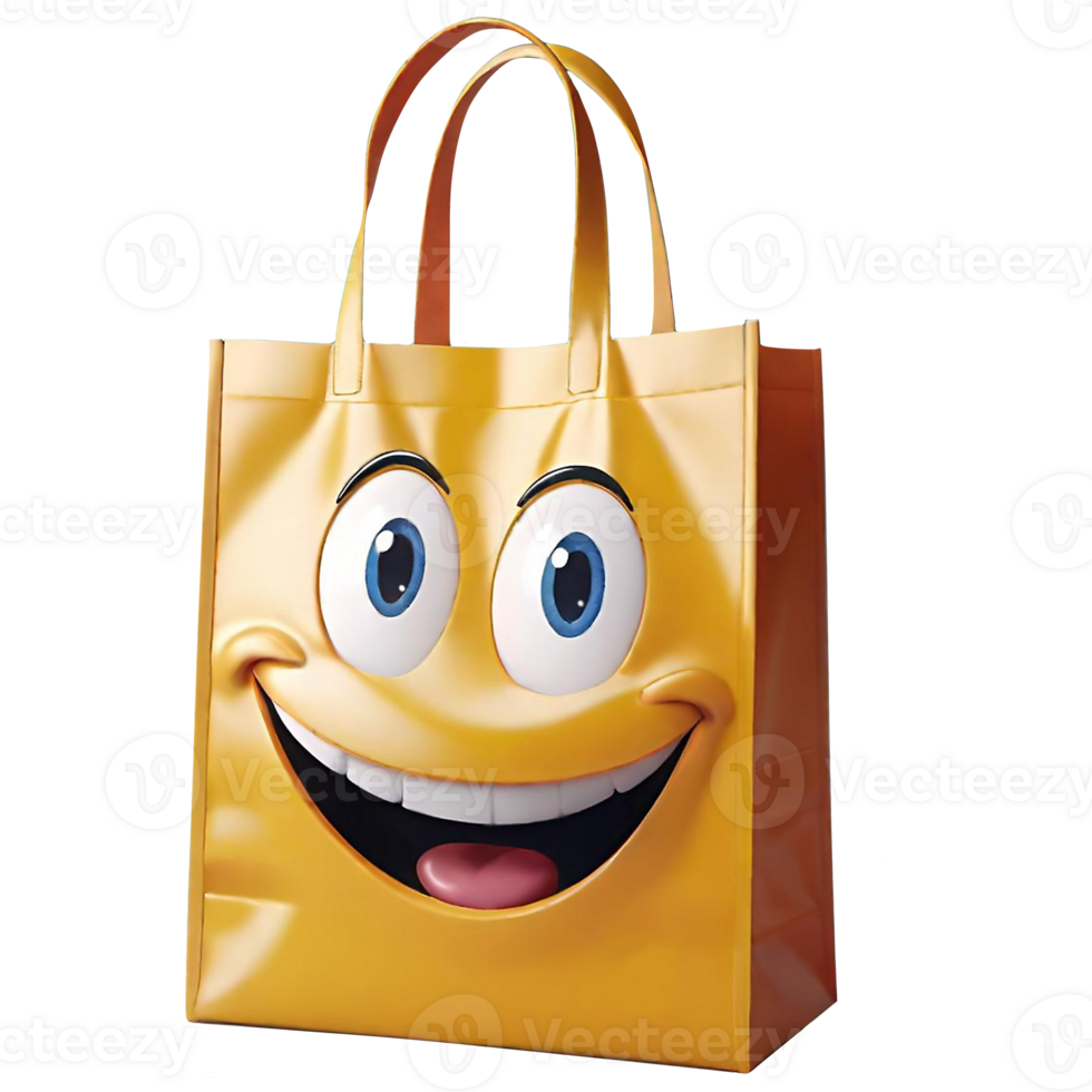 AI generated Funny paper bag illustration png