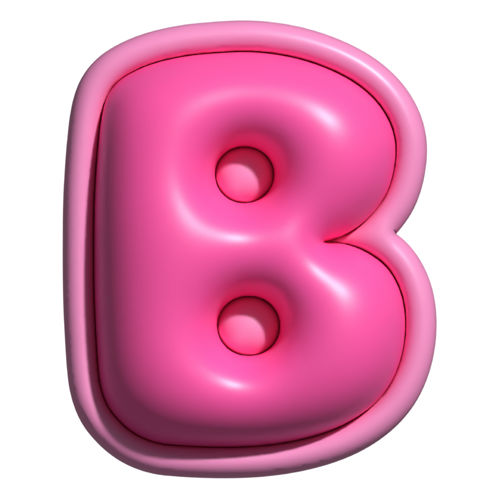 letter b pink alphabet glossy png