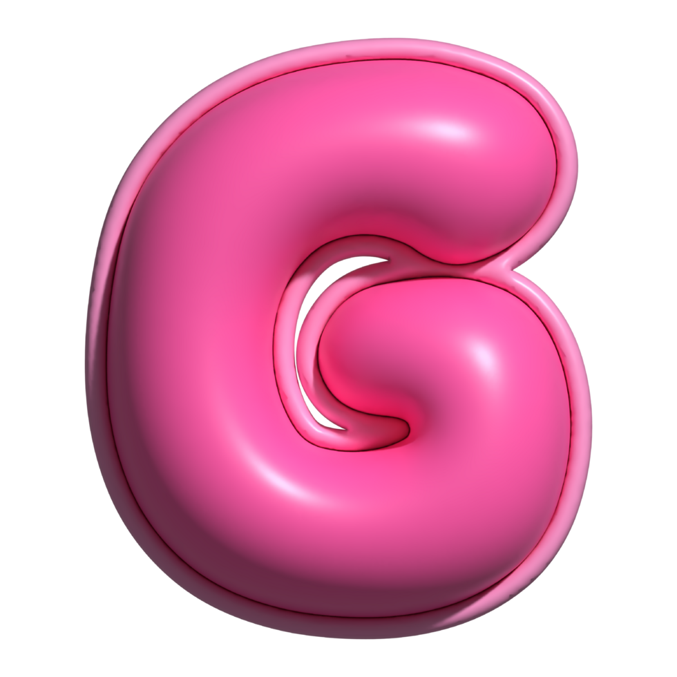 letter g pink alphabet glossy png