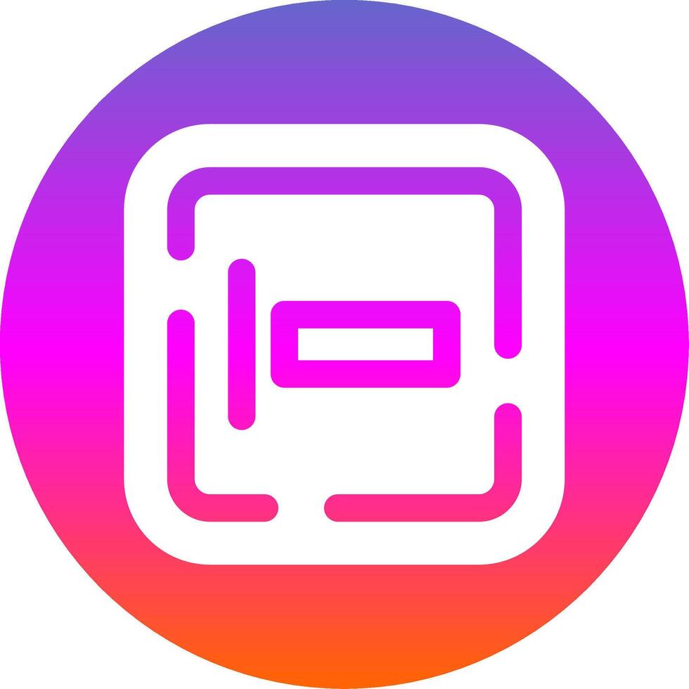 Right align Glyph Gradient Circle Icon vector