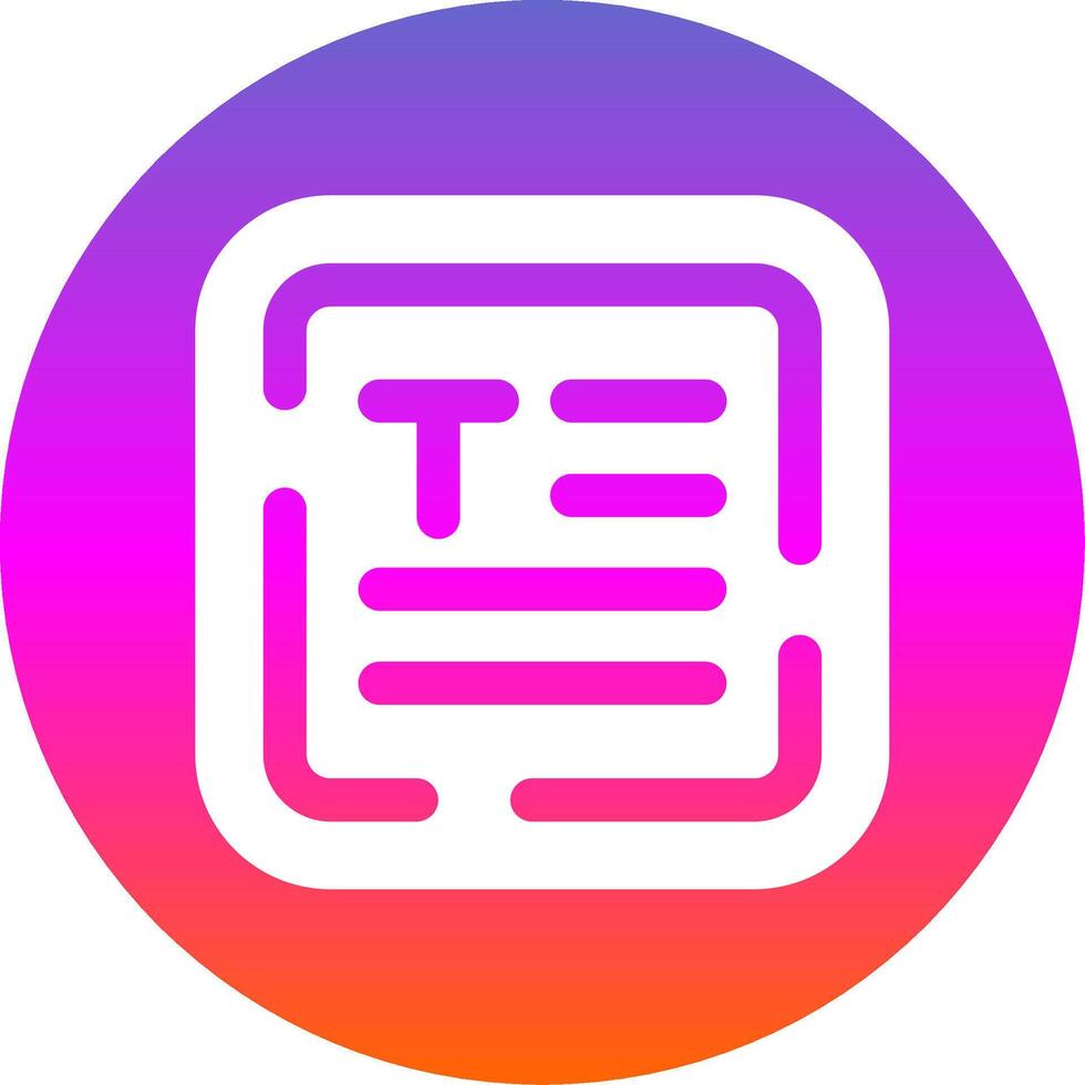 Align text Glyph Gradient Circle Icon vector