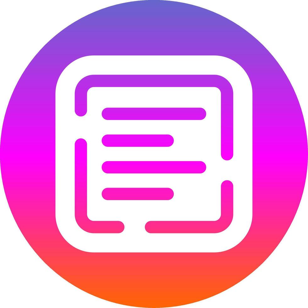 Left allignment Glyph Gradient Circle Icon vector