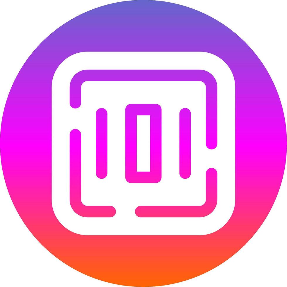 Center alignment Glyph Gradient Circle Icon vector