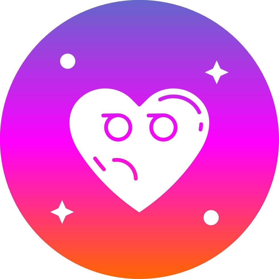 Suspicious Glyph Gradient Circle Icon vector