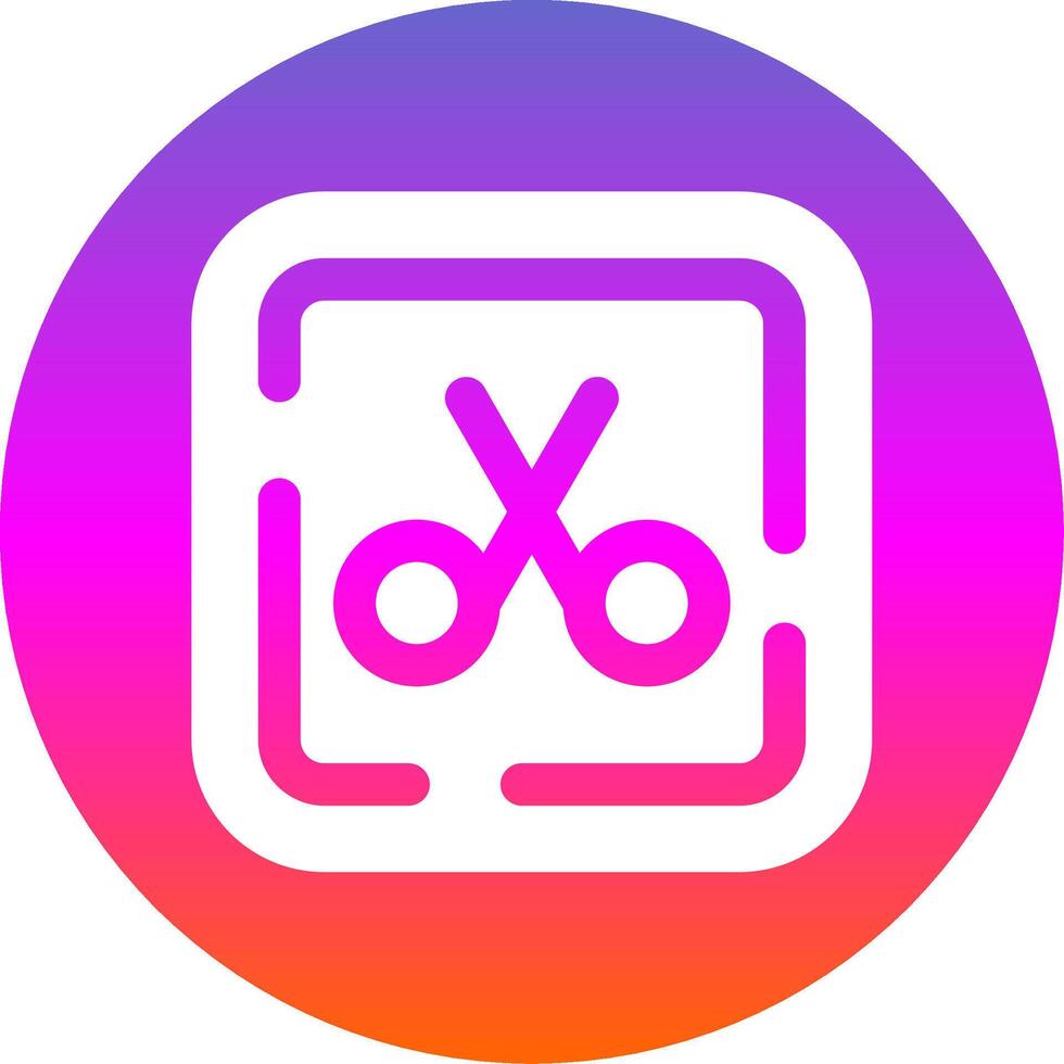Scissor Glyph Gradient Circle Icon vector