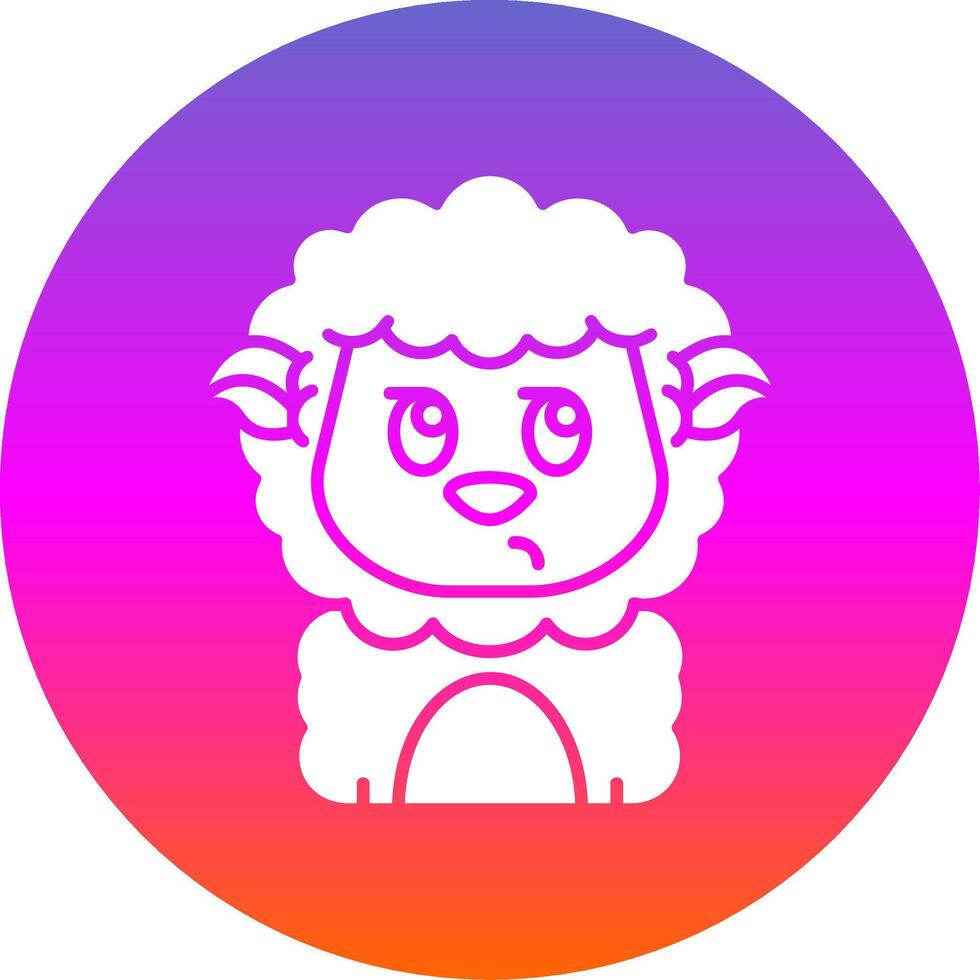 Suspicious Glyph Gradient Circle Icon vector