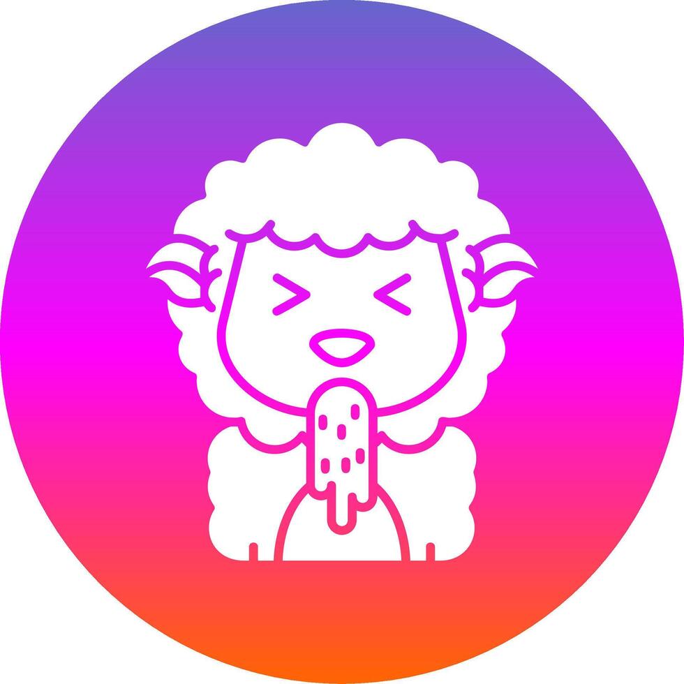 Vomit Glyph Gradient Circle Icon vector