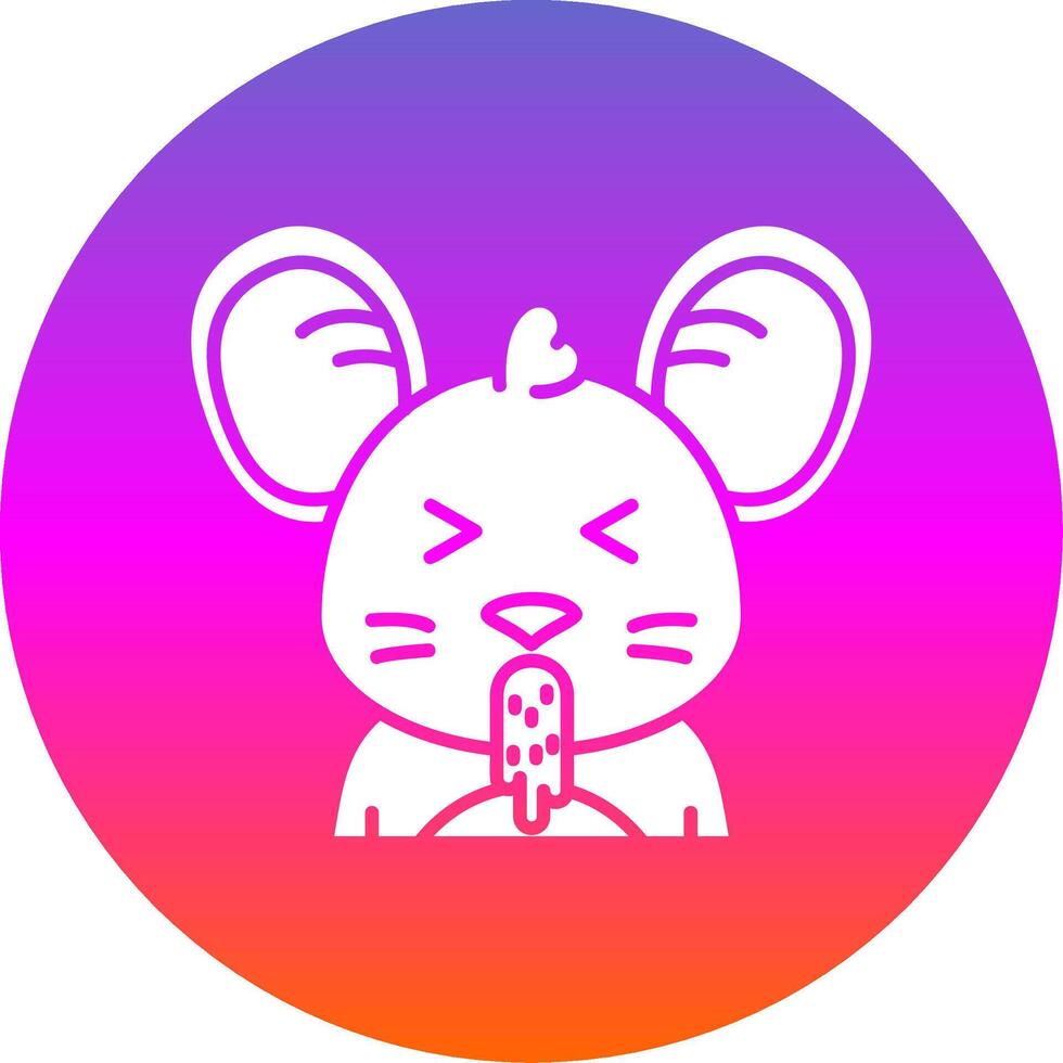 Vomit Glyph Gradient Circle Icon vector