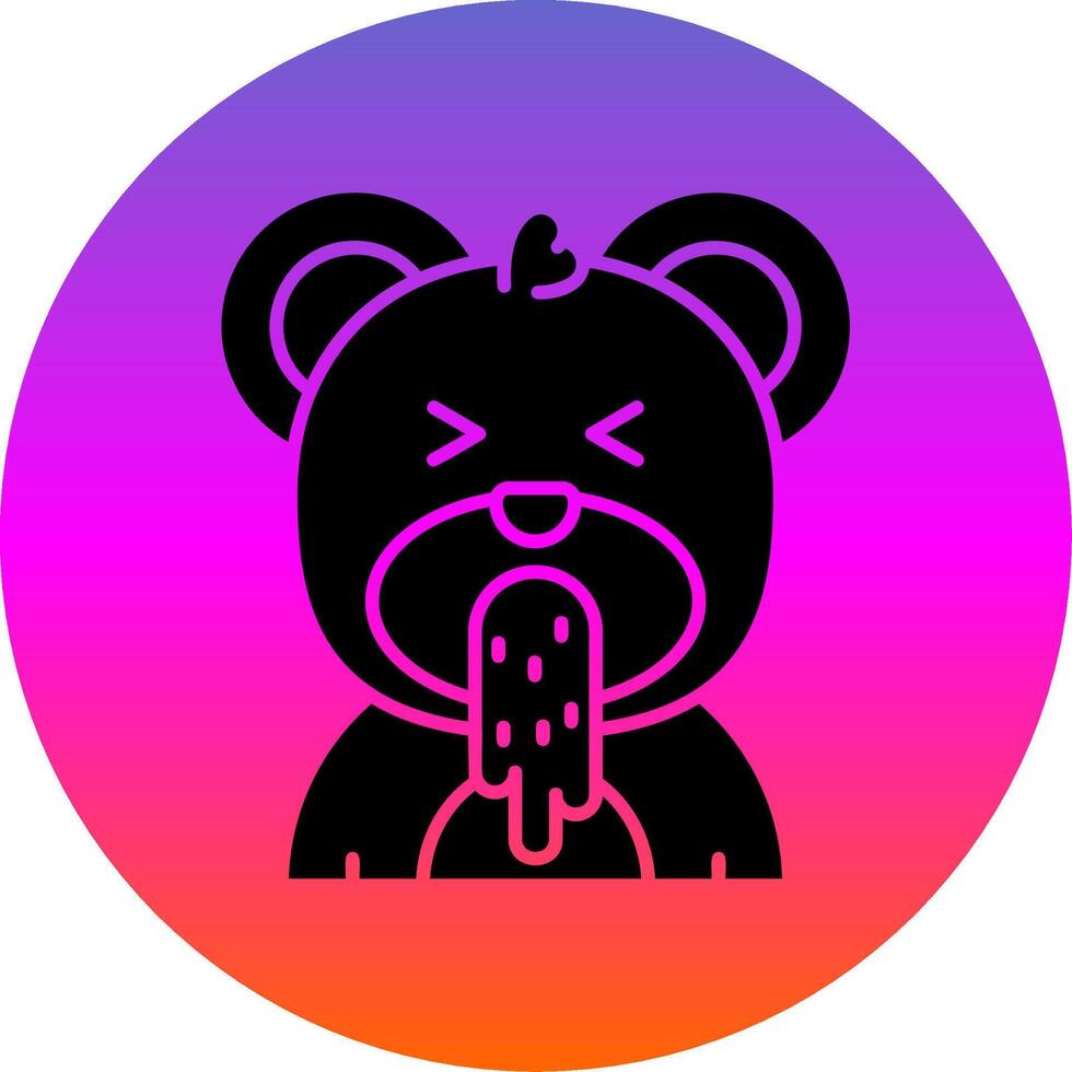 Vomit Glyph Gradient Circle Icon vector